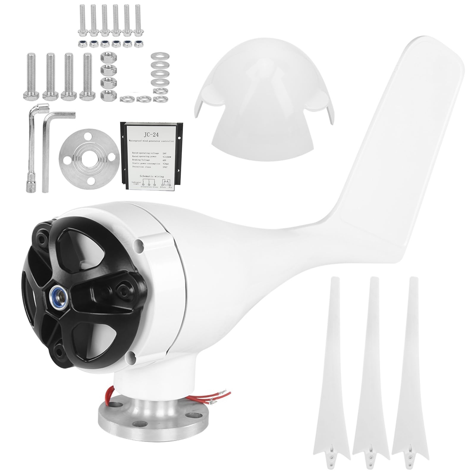 Amazon | XTevu 800W 小型風力発電機タービンキット産業用機械機器